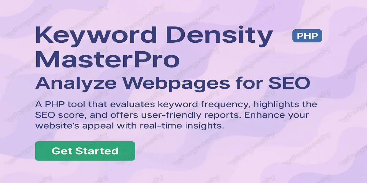 Keyword Density MasterPro – PHP Keyword Density & On-Page SEO Quality Checker