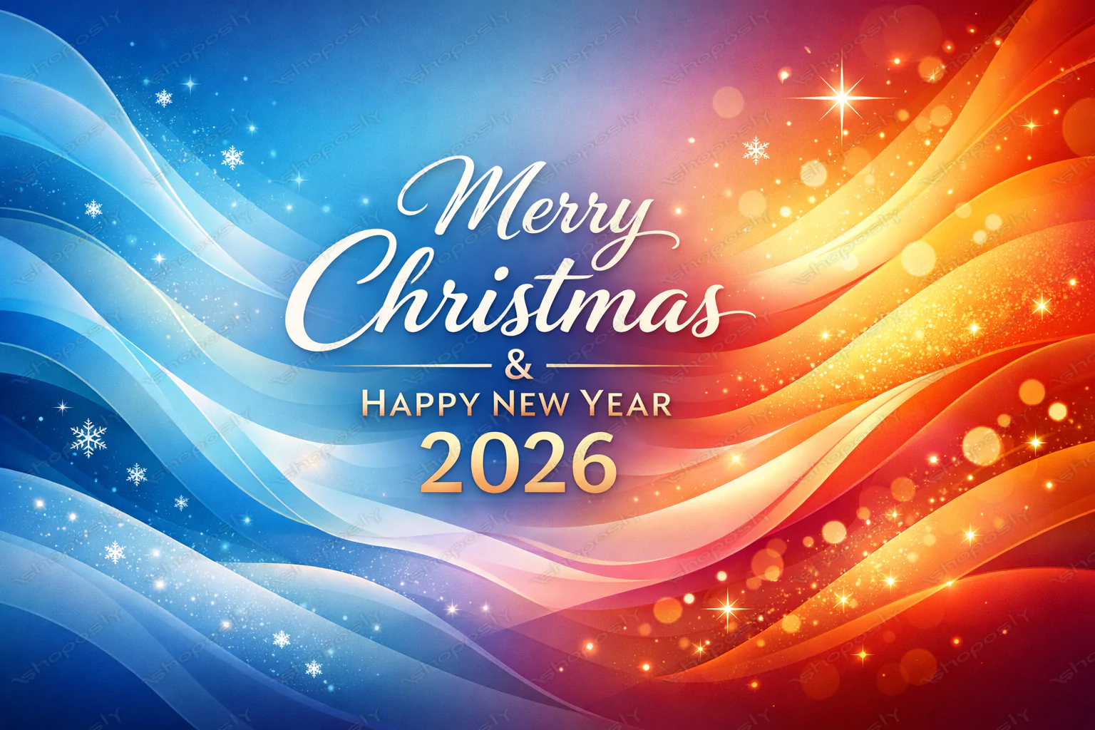 Winter to Firelight Flow – Merry Christmas & Happy New Year 2026 Premium Vector Artwork
